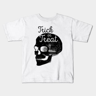 Halloween Skull Trick or Treat (Black) [HT] Kids T-Shirt